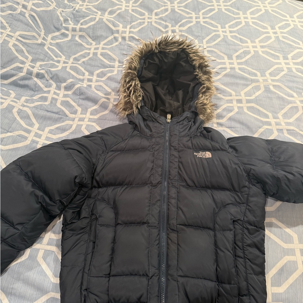 The North Face Black Puffer Jacket with Fur Hood
